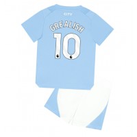 Echipament fotbal Manchester City Jack Grealish #10 Tricou Acasa 2023-24 pentru copii maneca scurta (+ Pantaloni scurti)